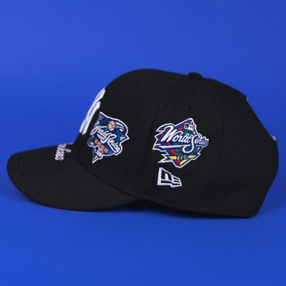 NEW ERA EXCLUSIVE 9FIFTY BLACK NEW YORK YANKEES SNAPBACK W/ WORLD SERIES EMBROIDERY PATCHES