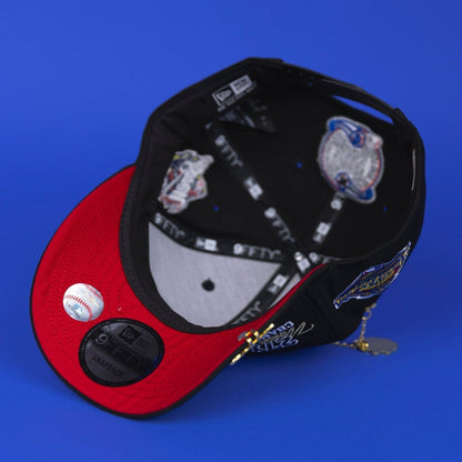 NEW ERA EXCLUSIVE 9FIFTY BLACK NEW YORK YANKEES SNAPBACK W/ WORLD SERIES EMBROIDERY PATCHES