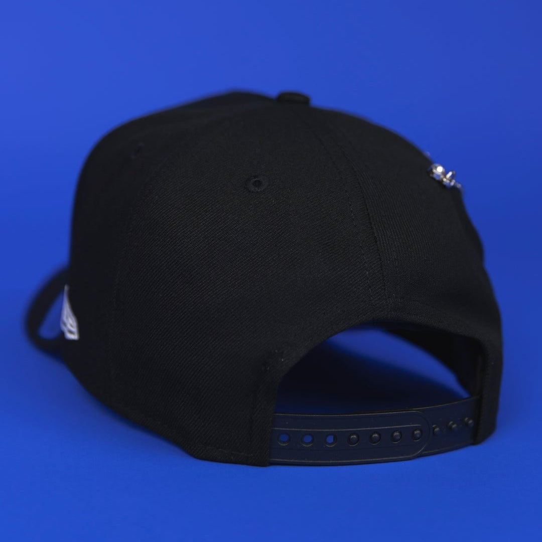 NEW ERA 9FIFTY A-FRAME BLACK CHICAGO BLACKHAWKS SNAPBACK W/ ALL STAR GAME SIDE PATCH