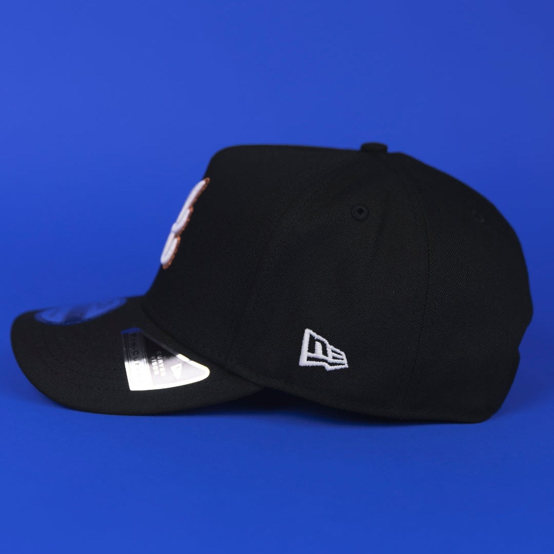 NEW ERA 9FIFTY A-FRAME BLACK ATLANTA BRAVES SNAPBACK W/ 2000 ALL STAR GAME SIDE PATCH