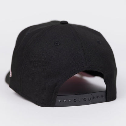 NEW ERA EXCLUSIVE 9FIFTY BLACK SAN DIEGO PADRES SCRIPT SNAPBACK W/ 40TH ANNIVERSARY SIDE PATCH