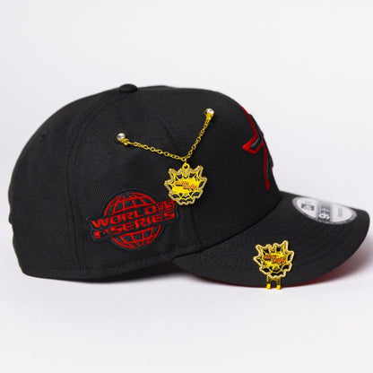 NEW ERA EXCLUSIVE 9FIFTY BLACKED OUT HOUSTON ASTROS SNAPBACK W/ 2005 WORLD SERIES SIDE PATCH