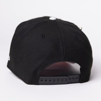 NEW ERA EXCLUSIVE 9FIFTY BLACK BALTIMORE ORIOLES SNAPBACK W/ 50TH ANNIVERSARY PATCH