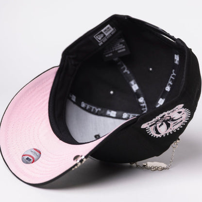 NEW ERA EXCLUSIVE 9FIFTY BLACK BALTIMORE ORIOLES SNAPBACK W/ 50TH ANNIVERSARY PATCH