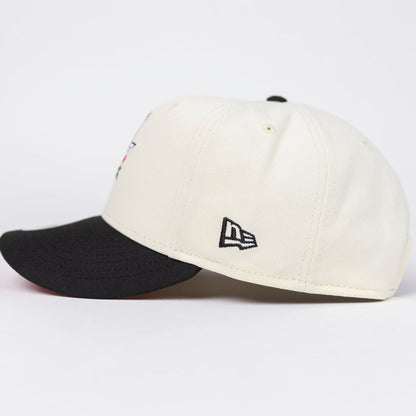 NEW ERA EXCLUSIVE 9FIFTY CHROME/ BLACK HOUSTON ASTROS SNAPBACK W/ RED ROSES + 35TH ANNIVERSARY SIDE PATCH