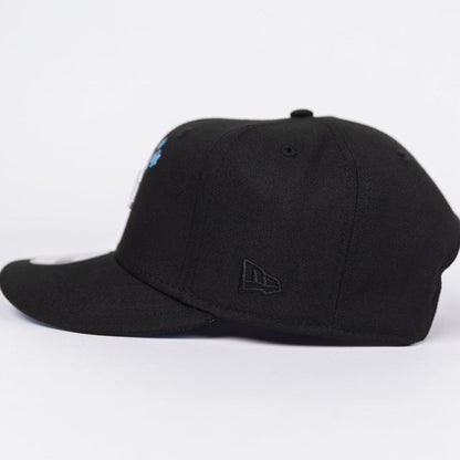 NEW ERA EXCLUSIVE 9FIFTY BLACK PITTSBURGH PIRATES SNAPBACK W/ SNOWFLAKES + THREE RIVERS STADIUM SIDE PATCH