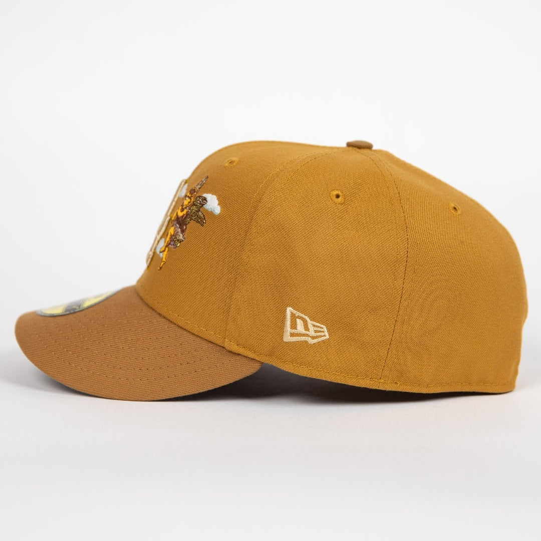 NEW ERA EXCLUSIVE 59FIFTY BRONZE LOS ANGELES DODGERS "CITY OF ANGELS" W/ VIVA LOS DODGERS SIDE PATCH