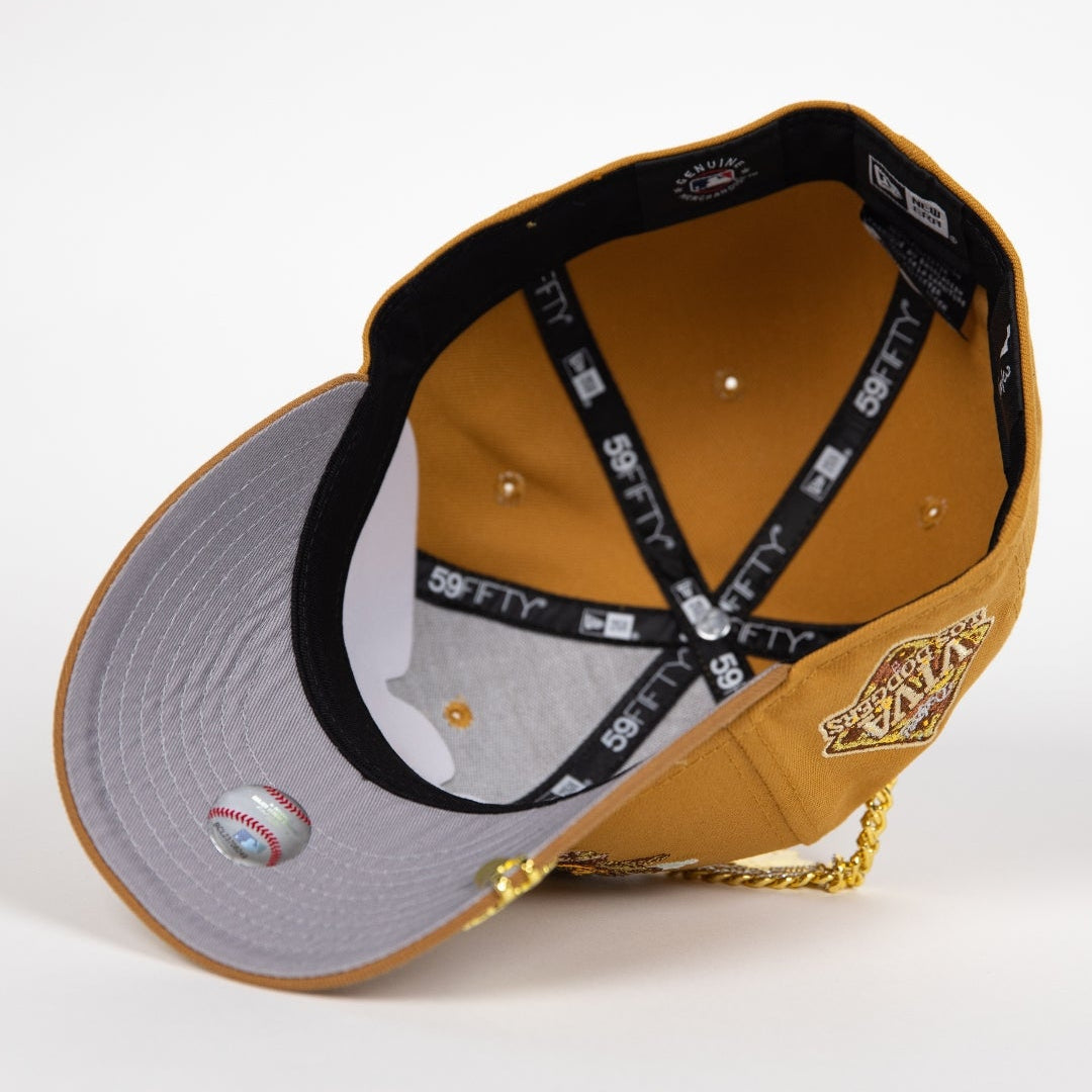 NEW ERA EXCLUSIVE 59FIFTY BRONZE LOS ANGELES DODGERS "CITY OF ANGELS" W/ VIVA LOS DODGERS SIDE PATCH