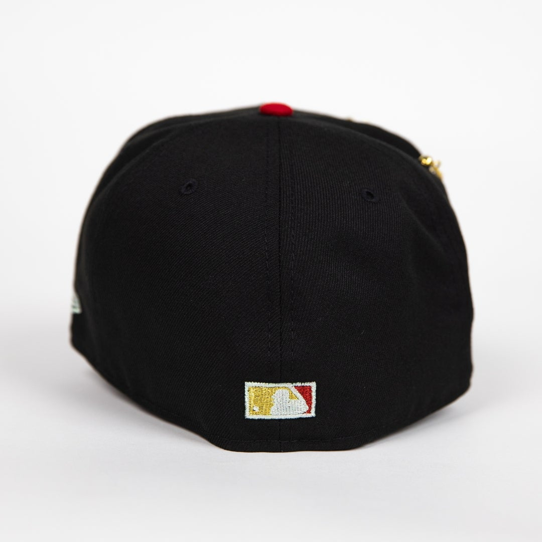 NEW ERA EXCLUSIVE 59FIFTY BLACK/ BROWN CHICAGO WHITE SOX "CITY OF ANGELS" W/ WORLD SERIES SIDE PATCH