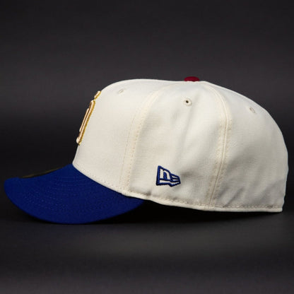 NEW ERA EXCLUSIVE 59FIFTY CHROME/ BLUE SAN DIEGO PADRES W/ PETCO PARK SIDE PATCH