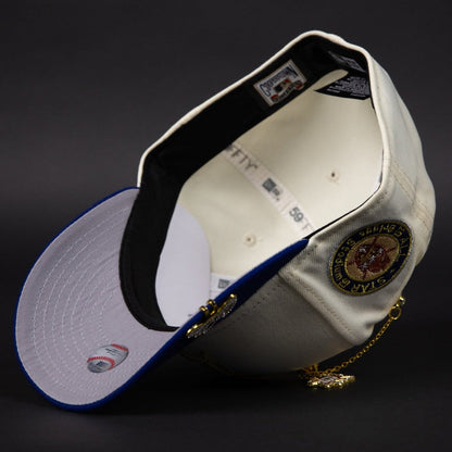 NEW ERA EXCLUSIVE 59FIFTY CHROME/ BLUE DETROIT TIGERS W/ ALL STAR GAME SIDE PATCH