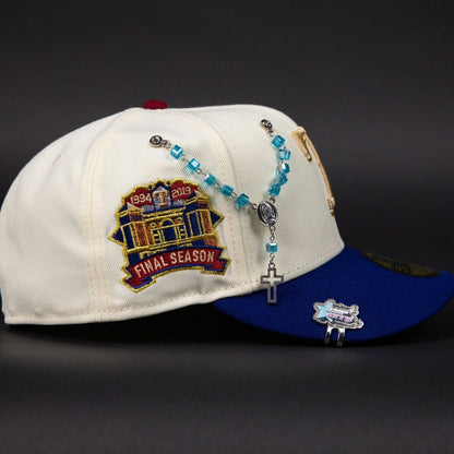 NEW ERA EXCLUSIVE 59FIFTY CHROME/ BLUE TEXAS RANGERS W/ FINAL SEASON SIDE PATCH