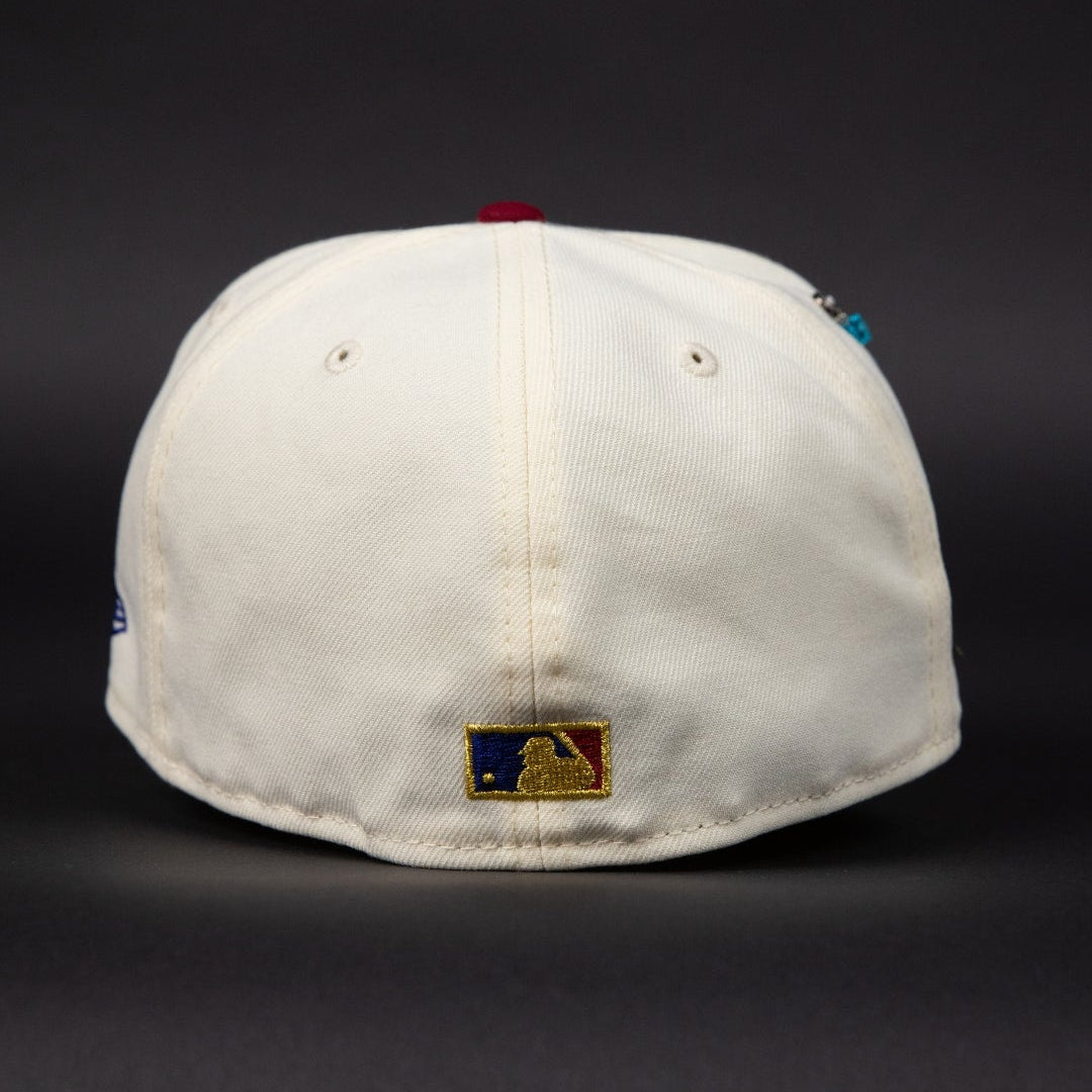 NEW ERA EXCLUSIVE 59FIFTY CHROME/ BLUE TEXAS RANGERS W/ FINAL SEASON SIDE PATCH