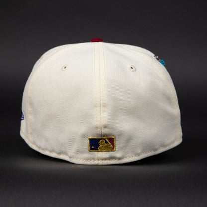 NEW ERA EXCLUSIVE 59FIFTY CHROME/ BLUE TEXAS RANGERS W/ FINAL SEASON SIDE PATCH
