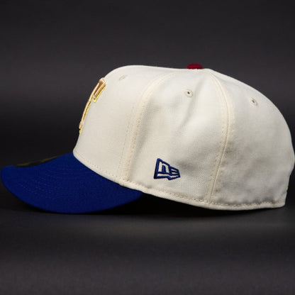 NEW ERA EXCLUSIVE 59FIFTY CHROME/ BLUE TEXAS RANGERS W/ FINAL SEASON SIDE PATCH