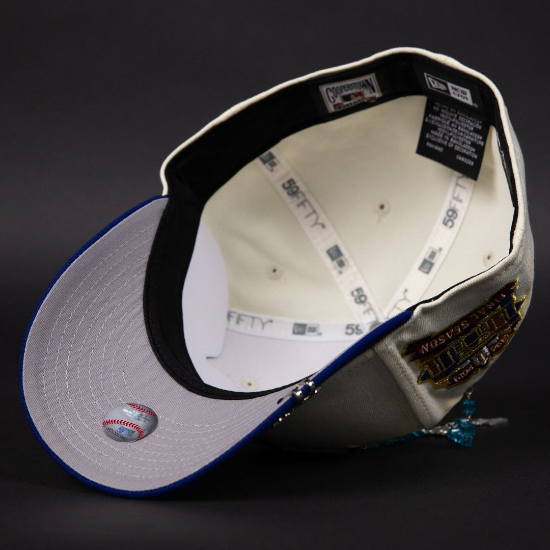 NEW ERA EXCLUSIVE 59FIFTY CHROME/ BLUE TEXAS RANGERS W/ FINAL SEASON SIDE PATCH