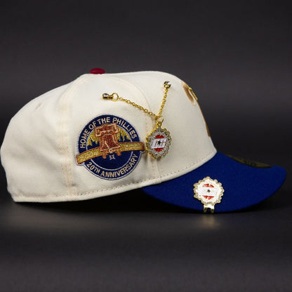 NEW ERA EXCLUSIVE 59FIFTY CHROME/ BLUE PHILADELPHIA PHILLIES W/ HOME OF THE PHILLIES SIDE PATCH