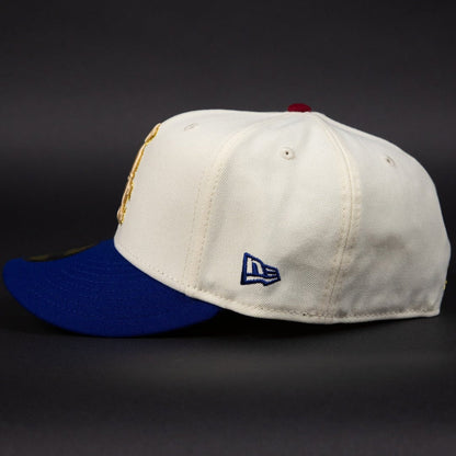 NEW ERA EXCLUSIVE 59FIFTY CHROME/ BLUE CHICAGO WHITE SOX W/ 2005 WORLD SERIES SIDE PATCH