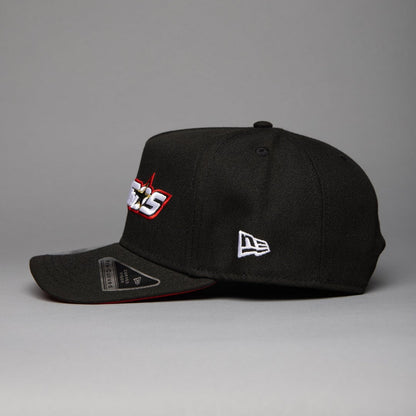 NEW ERA 9FIFTY A-FRAME BLACK HOUSTON ASTROS SCRIPT SNAPBACK W/ ASTRODOME SIDE PATCH