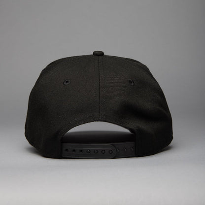 NEW ERA 9FIFTY A-FRAME BLACK UPSIDE DOWN LOS ANGELES DODGERS SNAPBACK W/ 60TH ANNIVERSARY SIDE PATCH