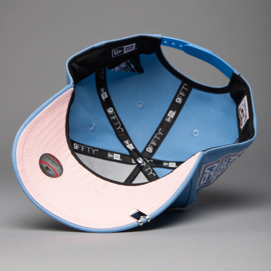 NEW ERA 9FIFTY A-FRAME ICY BLUE LOS ANGELES DODGERS W/ 2020 WORLD SERIES SIDE PATCH
