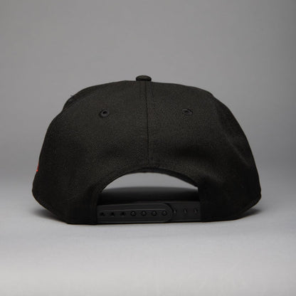 NEW ERA 9FIFTY A-FRAME BLACK LOS ANGELES DODGERS SNAPBACK W/ 60TH ANNIVERSARY SIDE PATCH