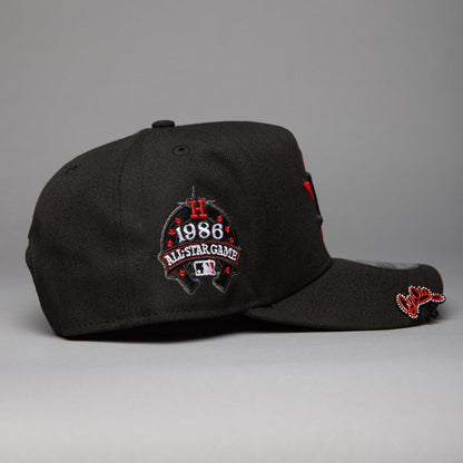NEW ERA 9FIFTY A-FRAME BLACK HOUSTON ASTROS SNAPBACK W/ 1986 ALL STAR GAME SIDE PATCH