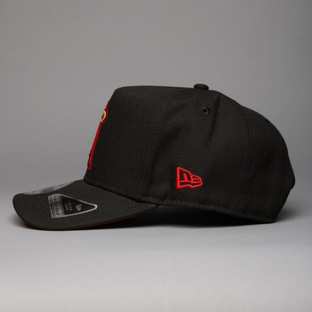 NEW ERA 9FIFTY A-FRAME BLACK ANAHEIM ANGELS SNAPBACK W/ WORLD CHAMPIONS SIDE PATCH