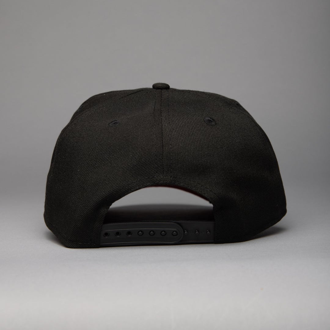 NEW ERA 9FIFTY A-FRAME BLACKED OUT LOS ANGELES DODGERS SNAPBACK W/ WORLD SERIES CHAMPIONS SIDE PATCH