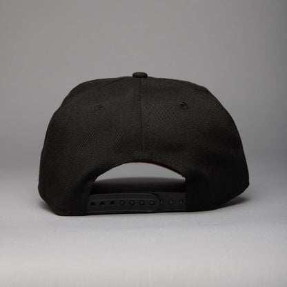 NEW ERA 9FIFTY A-FRAME BLACKED OUT LOS ANGELES DODGERS SNAPBACK W/ WORLD SERIES CHAMPIONS SIDE PATCH