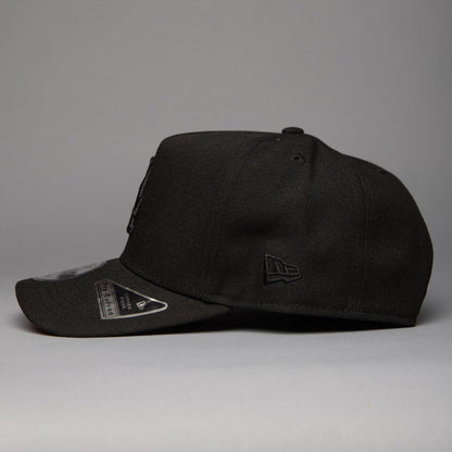 NEW ERA 9FIFTY A-FRAME BLACKED OUT LOS ANGELES DODGERS SNAPBACK W/ WORLD SERIES CHAMPIONS SIDE PATCH
