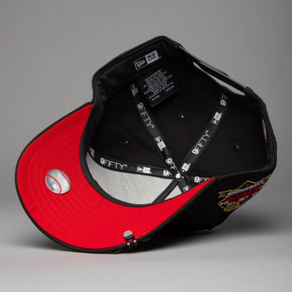 NEW ERA 9FIFTY A-FRAME BLACKED OUT LOS ANGELES DODGERS SNAPBACK W/ WORLD SERIES CHAMPIONS SIDE PATCH