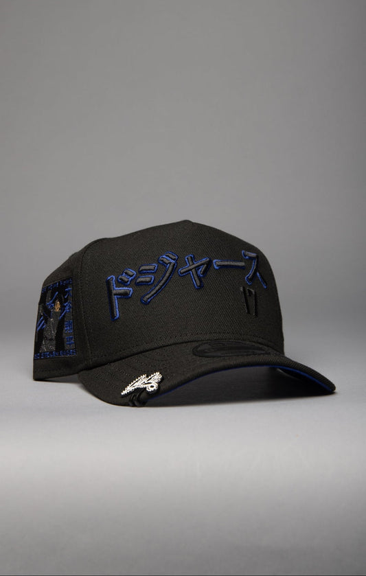 NEW ERA 9FIFTY A-FRAME BLACKED OUT LOS ANGELES DODGERS JAPANESE SCRIPT W/ SHOHEI OHTANI 50-50 CLUB SIDE PATCH
