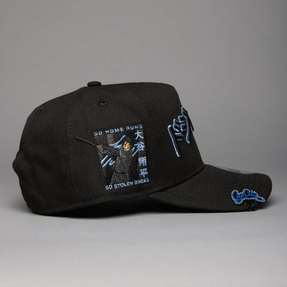 NEW ERA 9FIFTY A-FRAME BLACKED OUT LOS ANGELES DODGERS JAPANESE SCRIPT W/ SHOHEI OHTANI 50-50 CLUB SIDE PATCH