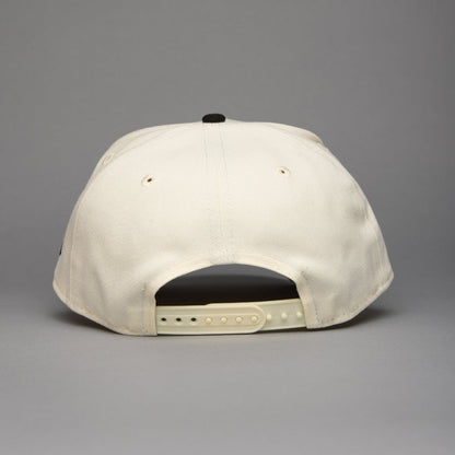 NEW ERA 9FIFTY A-FRAME CHROME/BLACK UPSIDE DOWN LOS ANGELES DODGERS SNAPBACK W/ 100TH ANNIVERSARY SIDE PATCH