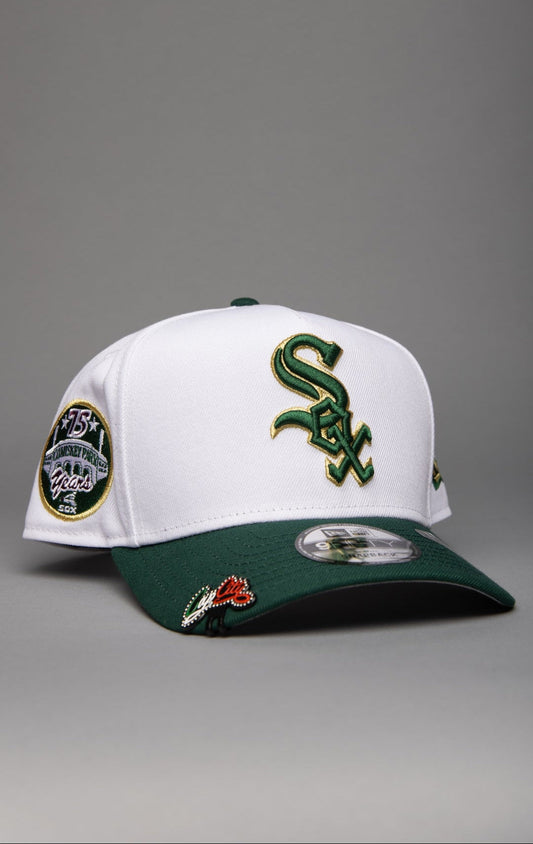 NEW ERA 9FIFTY A-FRAME PEARL WHITE CHICAGO WHITE SOX W/ 75TH ANNIVERSARY SIDE PATCH