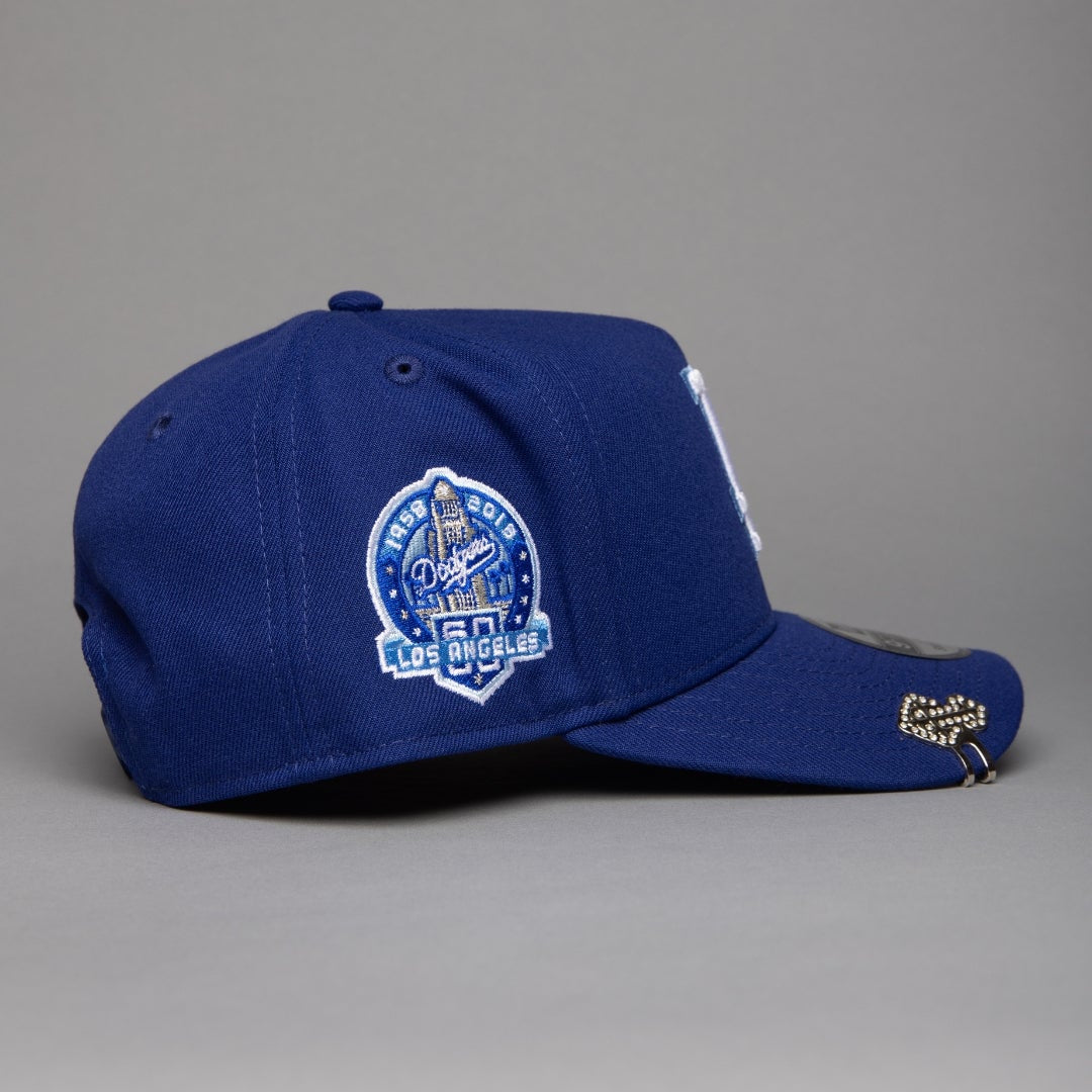 NEW ERA 9FIFTY A-FRAME BLUE LOS ANGELES DODGERS W/ 60TH ANNIVERSARY SIDE PATCH