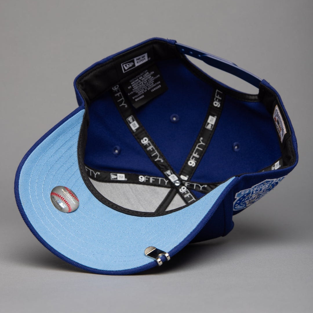 NEW ERA 9FIFTY A-FRAME BLUE LOS ANGELES DODGERS W/ 60TH ANNIVERSARY SIDE PATCH