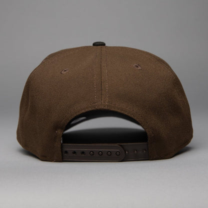 NEW ERA 9FIFTY A-FRAME BROWN/BLACK TORONTO BLUE JAYS SNAPBACK W/ 1990 ALL STAR GAME SIDE PATCH