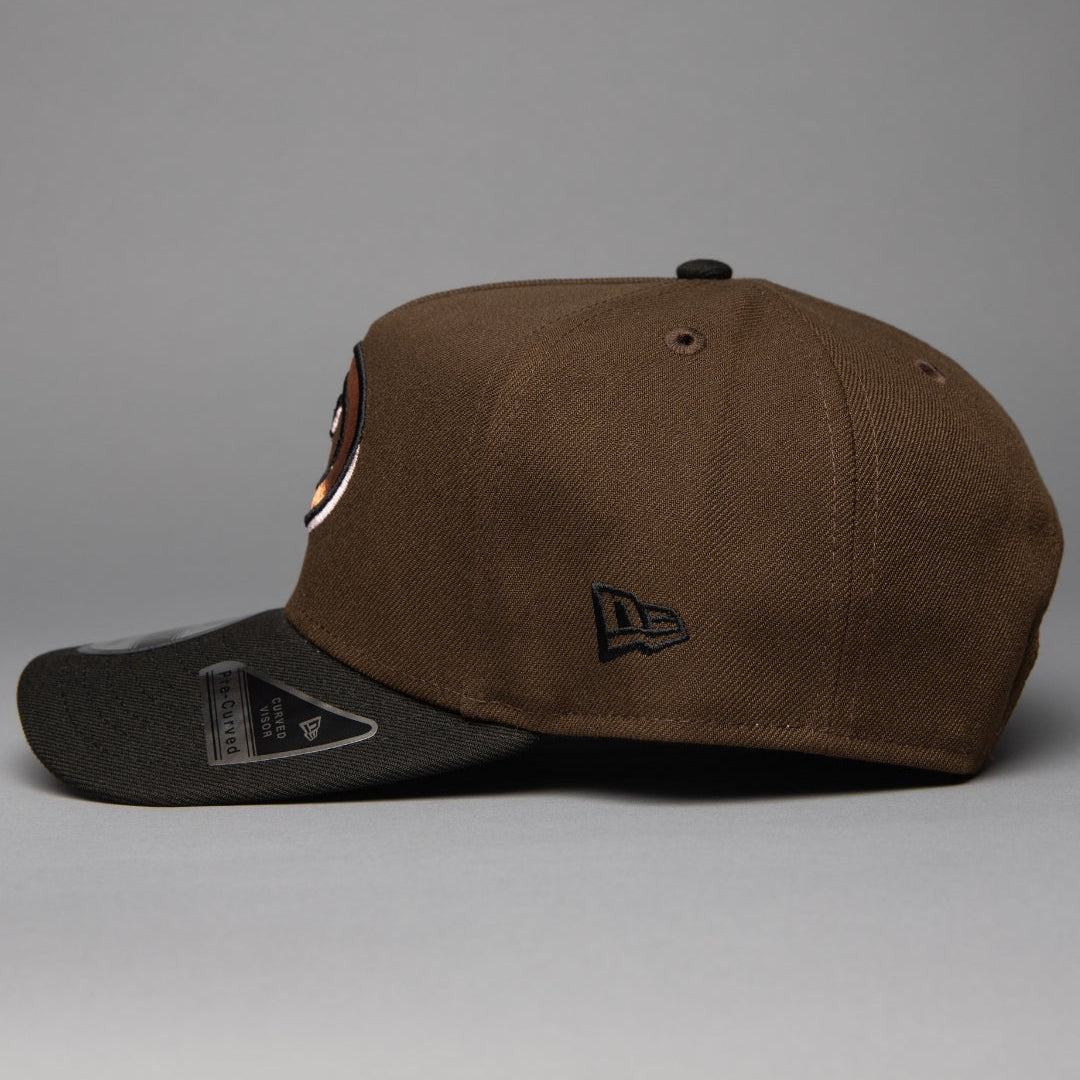 NEW ERA 9FIFTY A-FRAME BROWN/BLACK ARIZONA DIAMONDBACKS SNAPBACK W/ 1998 INAUGURAL SEASON SIDE PATCH