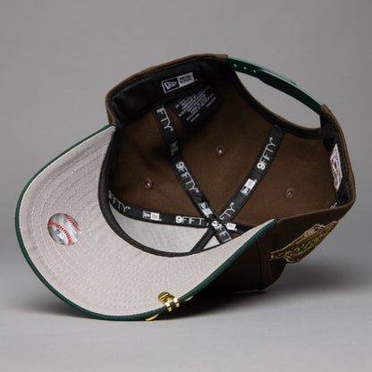 NEW ERA 9FIFTY A-FRAME BROWN/PINE GREEN NEW YORK YANKEES SNAPBACK W/ 1996 WORLD SERIES SIDE PATCH