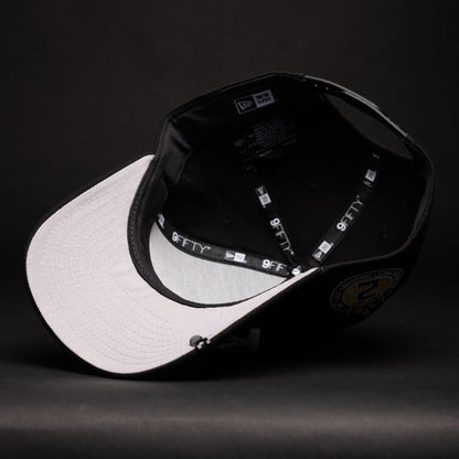 NEW ERA 9FIFTY A-FRAME BLACK LOS ANGELES KINGS SCRIPT SNAPBACK W/ 2012 NHL CHAMPIONS SIDE PATCH