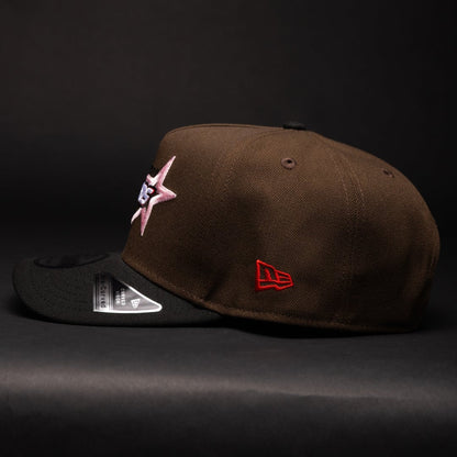 NEW ERA 9FIFTY A-FRAME BROWN/BLACK HOUSTON ASTROS SNAPBACK W/ ASTRODOME SIDE PATCH