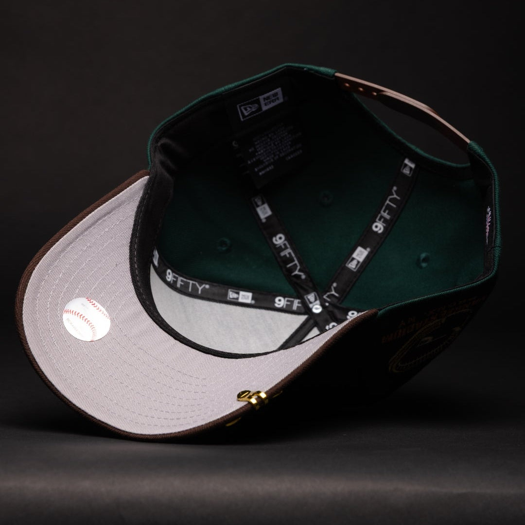 NEW ERA 9FIFTY A-FRAME FOREST GREEN/BROWN NEW YORK YANKEES W/ YANKEE STADIUM SIDE PATCH