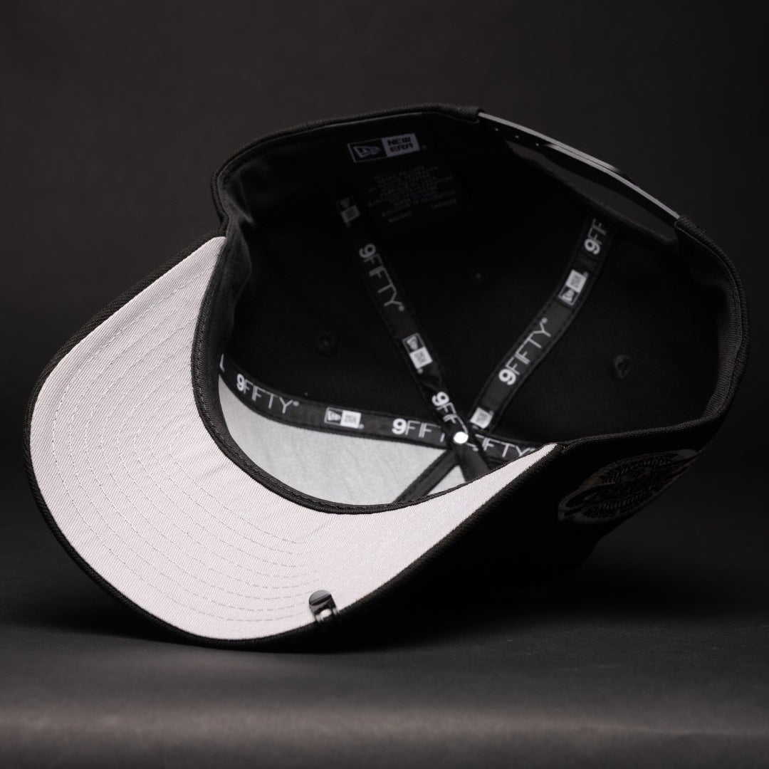 NEW ERA 9FIFTY A-FRAME BLACK LOS ANGELES KINGS SNAPBACK W/ 25TH ANNIVERSARY SIDE PATCH