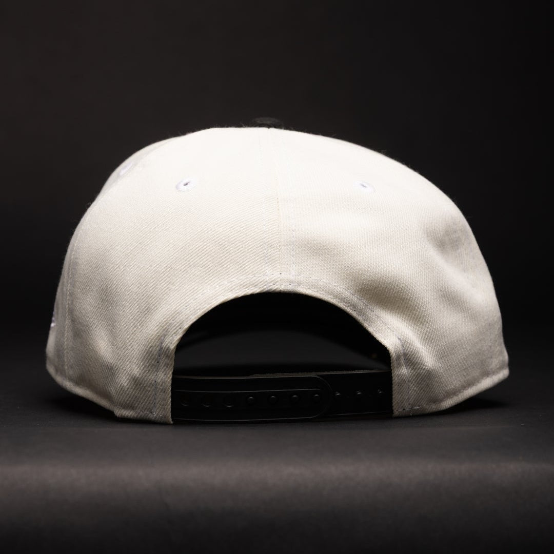 NEW ERA 9FIFTY A-FRAME CHROME/BLACK SEATTLE MARINERS SNAPBACK W/ 2001 ALL STAR GAME SIDE PATCH