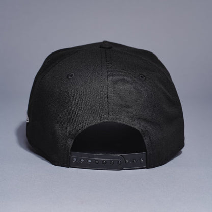NEW ERA 9FIFTY A-FRAME BLACK NEW YORK YANKEES SNAPBACK W/ 100TH SEASON SIDE PATCH