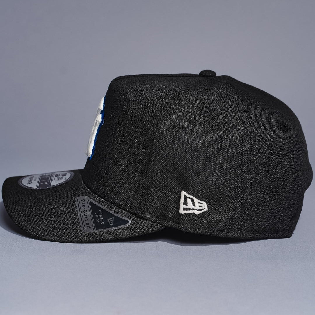 NEW ERA 9FIFTY A-FRAME BLACK NEW YORK YANKEES SNAPBACK W/ 100TH SEASON SIDE PATCH