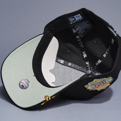 NEW ERA 9FIFTY A-FRAME BLACK NEW YORK YANKEES SNAPBACK W/ 100TH SEASON SIDE PATCH