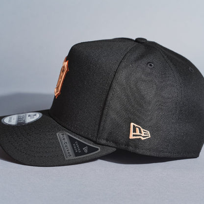 NEW ERA 9FIFTY A-FRAME BLACK DETROIT TIGERS SNAPBACK W/ SIDE PATCH